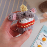 Max Knitting Wool Earphone Cover Built-in Silicone Case for AirPods Elephant