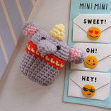 Max Knitting Wool Earphone Cover Built-in Silicone Case for AirPods Elephant