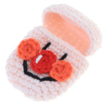 Max Knitting Wool Earphone Cover Built-in Silicone Case for AirPods Pinky White