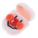 Max Knitting Wool Earphone Cover Built-in Silicone Case for AirPods Pinky White