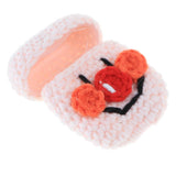 Max Knitting Wool Earphone Cover Built-in Silicone Case for AirPods Pinky White