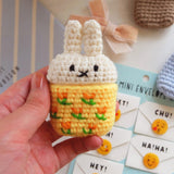 Max Knitting Wool Earphone Cover Built-in Silicone Case for AirPods Rabbit