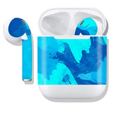 Max Earphones Stickers Charging Case Protective Skin for AirPods Ink-blue