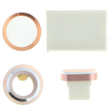 Maxbell Phone Lens Protector+Button Sticker+Dust Plug+Cord Holder for iPhone7 pink