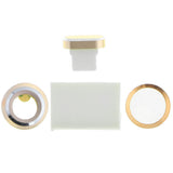Maxbell Phone Lens Protector+Button Sticker+Dust Plug+Cord Holder for iPhone7 gold