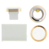 Maxbell Phone Lens Protector+Button Sticker+Dust Plug+Cord Holder for iPhone7 gold