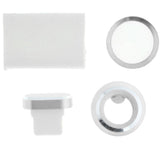 Max Maxb Phone Lens Protector+Button Sticker+Dust Plug+Cord Holder for iPhone7 silver