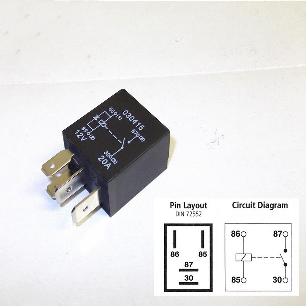 Maxbell 12V 4 Pin 30A Fused Relay With Bracket 12 Volt Normally Open On/Off