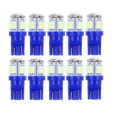 Maxbell 10X Ice Blue T10 W5W 194 168 501 Car 5SMD 12V LED Inverted Side Wedge Bulbs