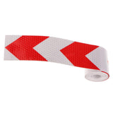 Maxbell Reflective Warning Conspicuity Tape Arrow Pattern Sticker -Red with White