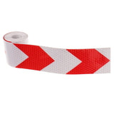Maxbell Reflective Warning Conspicuity Tape Arrow Pattern Sticker -Red with White