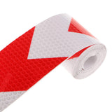 Maxbell Reflective Warning Conspicuity Tape Arrow Pattern Sticker -Red with White