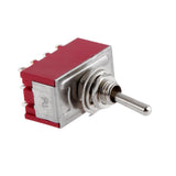 Maxbell Miniature Rocker Toggle Switch 2 Position 12 Terminals On On Connector 3A 250VAC  Quadruple Pole Double throw