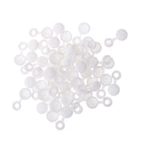 Maxbell Pack of 50 Screw Cup Cover Caps Flip Tops For 6g / 8g Screws White