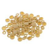 Maxbell Pack of 50 Hinged Plastic Screw Washer Cover Caps For 6g 8g Screws Beige