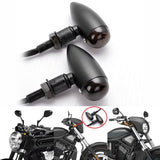 Maxbell Motorcycle   Rear Light Silver Tail Blinker for Suzuki Harley Black