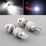 Maxbell 2 Pieces Premium Quality Super White 6 SMD LED Car Lights Bulb 194 T10 Wedge Base 12V DC