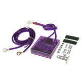 Maxbell Universal Car Fuel Saver Voltage Stabilizer Regulator with Wries Kit Purple