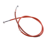 Maxbell 130cm Motorcycle Stainless Steel Braided Brake Oil Hose Line Fitting Orange