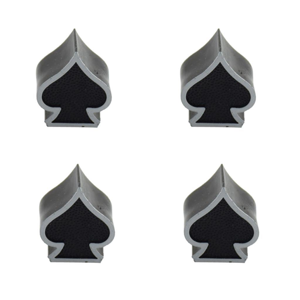 Maxbell 4 Pieces Car Custom Black Ace of Spades Wheel Tire Air Valve Stem Cover Caps