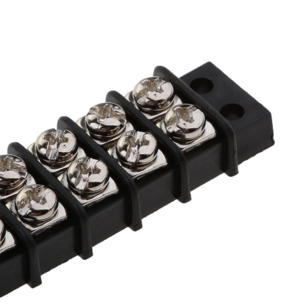 Maxbell 6 10 Gang Terminal Block Nickel Plated Brass Contacts 30A for Boats