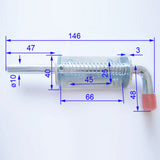 Maxbell Metal Lock Barrel Bolt Spring Loaded Latch 5.8" Long for Grip Heavy Duty