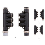 Max 2 Pieces Air Water Hose Tube 5 Way Push In Pneumatic Fittings DPKB-DPKB6-02