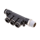 Max 2 Pieces Air Water Hose Tube 5 Way Push In Pneumatic Fittings DPKB-DPKB6-02