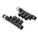 Max 2 Pieces Air Water Hose Tube 5 Way Push In Pneumatic Fittings DPKB-DPKB6-02