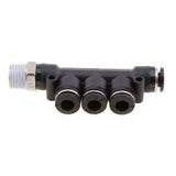 Max 2 Pieces Air Water Hose Tube 5 Way Push In Pneumatic Fittings DPKB-DPKB6-02