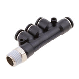 Max 2 Pieces Air Water Hose Tube 5 Way Push In Pneumatic Fittings DPKB-DPKB6-02