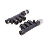 Max 2 Pieces Air Water Hose Tube 5 Way Push In Pneumatic Fittings DPKB-DPKB6-02