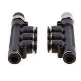 Max 2 Pieces Air Water Hose Tube 5 Way Push In Pneumatic Fittings DPKB-DPKB6-02