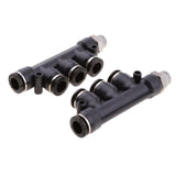Max 2 Pieces Air Water Hose Tube 5 Way Push In Pneumatic Fittings DPKB-DPKB10