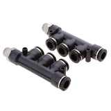 Max 2 Pieces Air Water Hose Tube 5 Way Push In Pneumatic Fittings DPKB-DPKB10