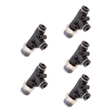 Max 5 Pieces Air Water Line Hose Tube Triple Push In Pneumatic Fitting DPD-D4-02