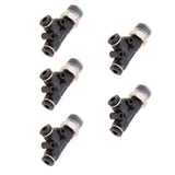 Max 5 Pieces Air Water Line Hose Tube Triple Push In Pneumatic Fitting DPD-D4-02