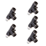 Max 5 Pieces Air Water Line Hose Tube Triple Push In Pneumatic Fitting DPD-D8-01