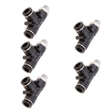 Max 5 Pieces Air Water Line Hose Tube Triple Push In Pneumatic Fitting DPD-D8-01