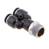Max 5 Pieces Air Water Hose Triple Push In Male Thread Pneumatic DPX-X10-03
