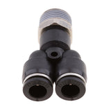 Max 5 Pieces Air Water Hose Triple Push In Male Thread Pneumatic DPX-X10-03