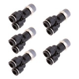Max 5 Pieces Air Water Hose Triple Push In Male Thread Pneumatic DPX-X10-03