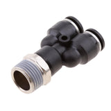Max 5 Pieces Air Water Hose Triple Push In Male Thread Pneumatic DPX-X10-03