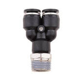 Max 5 Pieces Air Water Hose Triple Push In Male Thread Pneumatic DPX-X10-03
