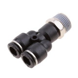Max 5 Pieces Air Water Hose Triple Push In Male Thread Pneumatic DPX-X10-03