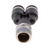 Max 5 Pieces Air Water Hose Triple Push In Male Thread Pneumatic DPX-X10-03