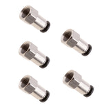 Max 5PCS DPCF4-01 Air Water Hose Tube Push In Female Thread Pneumatic Fittings