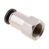 Max 5PCS DPCF4-01 Air Water Hose Tube Push In Female Thread Pneumatic Fittings