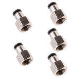Max 5PCS Air Water Hose Tube Push In Female Thread Pneumatic Fittings DPCF6-02