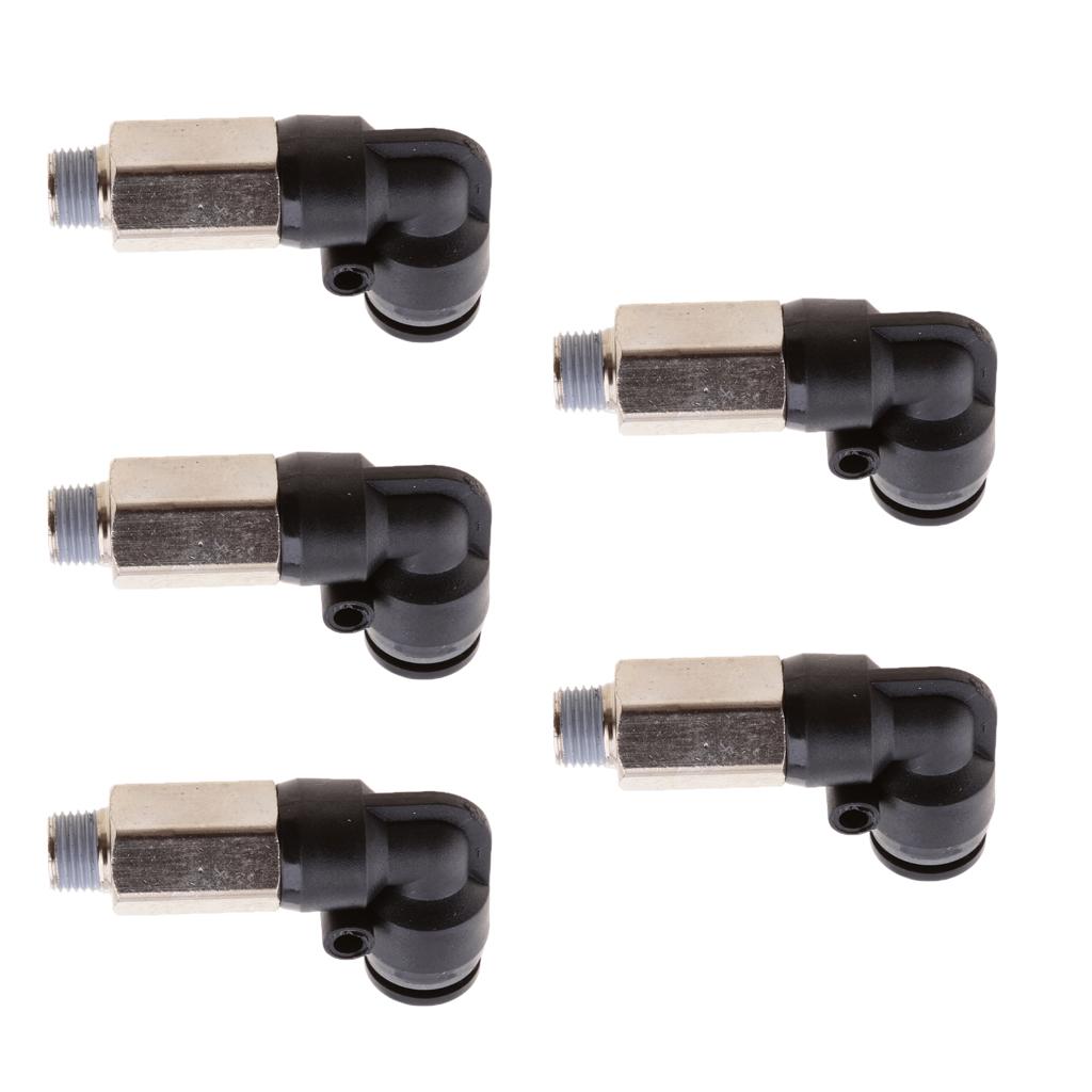Max 5X Air Water Hose Tube Threads Bend Fitting Pneumatic Push In DPLL-G-L8-01